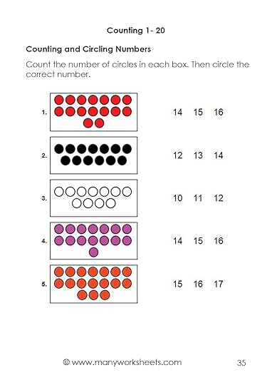 counting dots and circling number worksheet 2