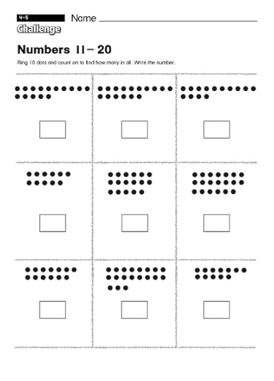 count the dots 10 plus more makes 11 20 worksheet for