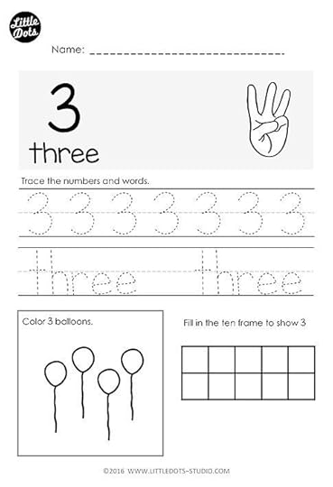 free preschool math printables little dots education