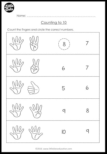 pre k numbers 1 to 10 worksheets and activities