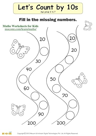 lets count by 10s maths worksheets for kids mocomicom