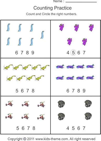 worksheet 10 counting objects up to and circle the correct