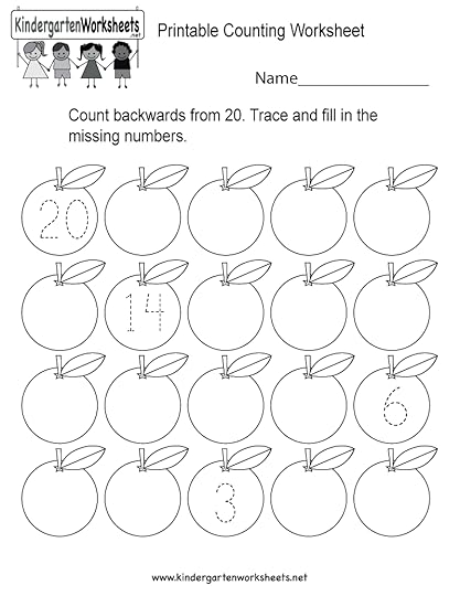 printable counting worksheet free kindergarten math