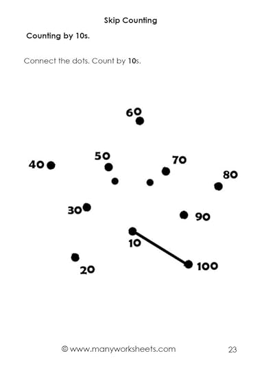 counting worksheets for kindergarten count by 10s