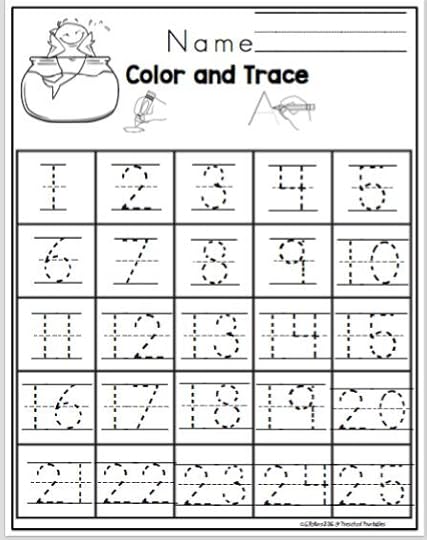 kindergarten worksheets number tracing numbers preschool