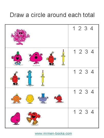 counting and adding up to 10 with the mr men