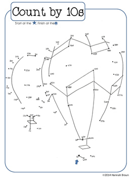 skip counting dot to dots activities printable or google