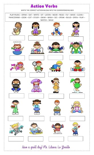 action verbs activity
