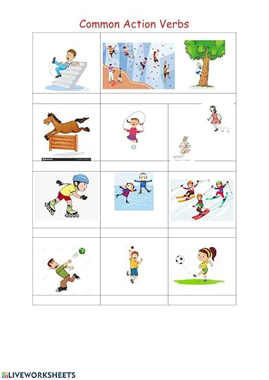 action verbs interactive worksheet