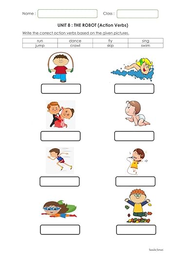 action verbs interactive worksheet for year 2