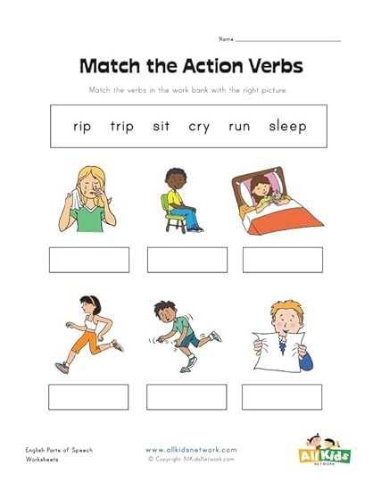 matching action verbs worksheet worksheets samples
