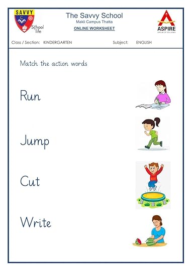 action words online worksheet