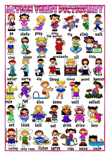 action verbs pictionary worksheet free esl printable