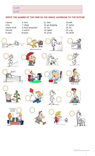 action verbs english esl worksheets for distance