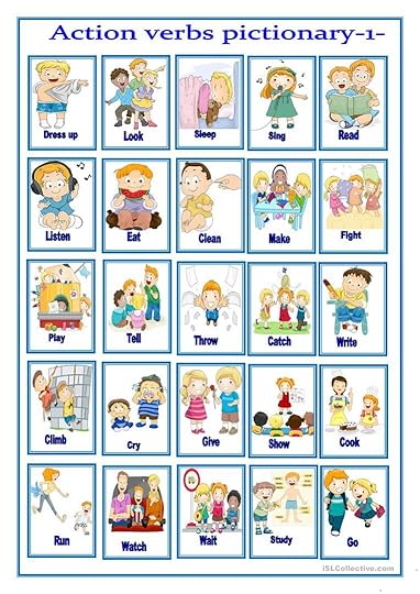 action verbs pictionary 1 worksheet free esl printable