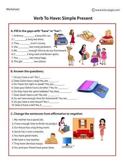 verb to have worksheet