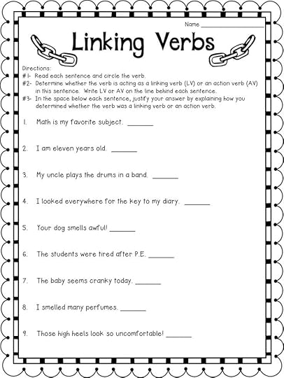 linking verbs freebiepdf linking verbs linking verbs