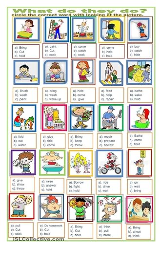 action words exercise action words english worksheets