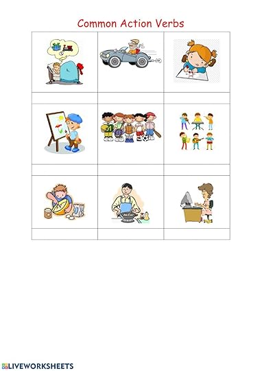 action verbs online worksheet for beginner