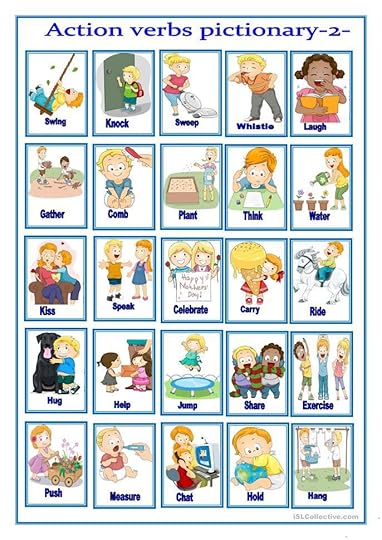 action verbs pictionary2 worksheet free esl printable