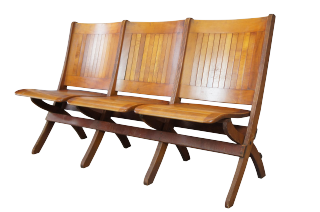 Mid-century-double-folding-wood-bench-chair-3-seat-triple-tandem-stadium-theater-4626