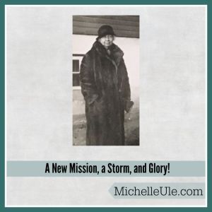 Lettie Cowman wearing a fur coat on a new mission in Finland 1936