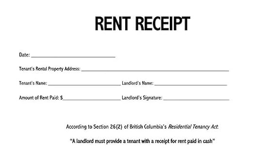 25 free printable rent receipt templates word pdf
