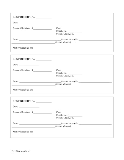 download monthly rental payment receipt template pdf freedownloads net