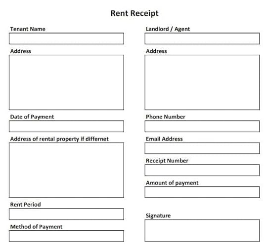 free rent receipt template 3 templates in excel and word