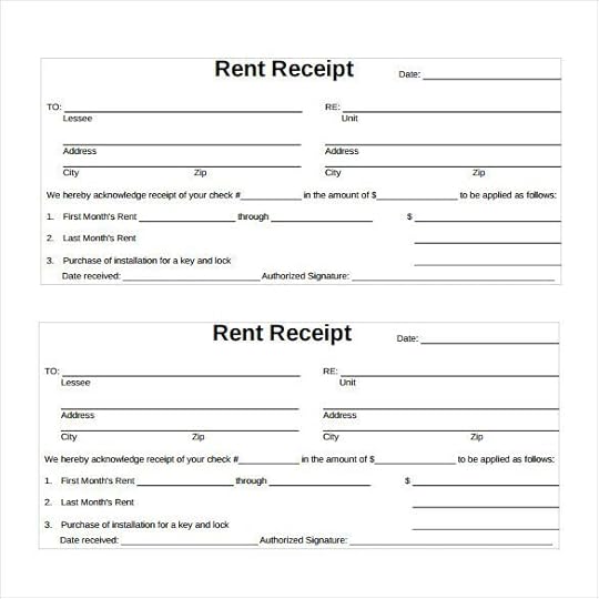 12 house rent receipt formats free printable word excel pdf receipt template invoice template word free receipt template