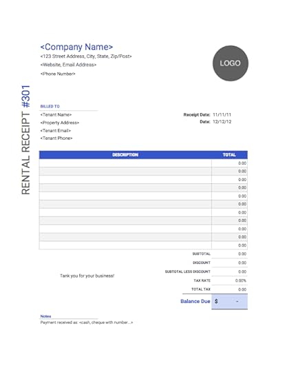 rent receipt templates free download invoice simple