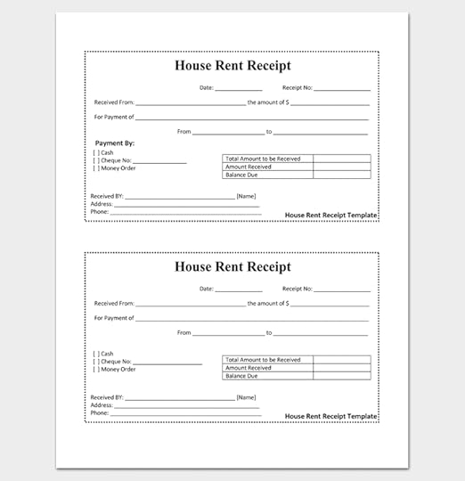 rent receipt template 9 forms for word doc pdf format