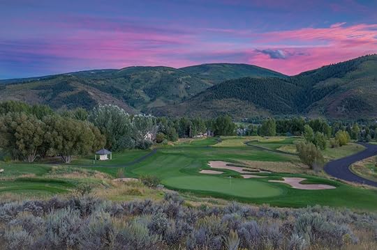 Golf course at sunset at Sonnenalp Vail