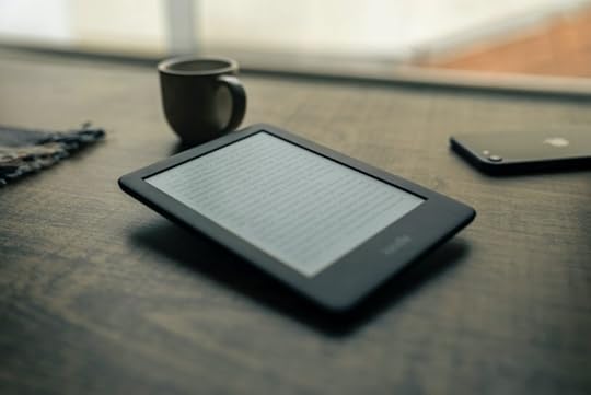 kindle device on table