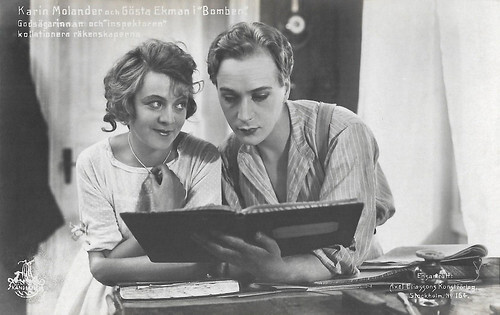 Gösta Ekman and Karin Molander in Bomben (1920)