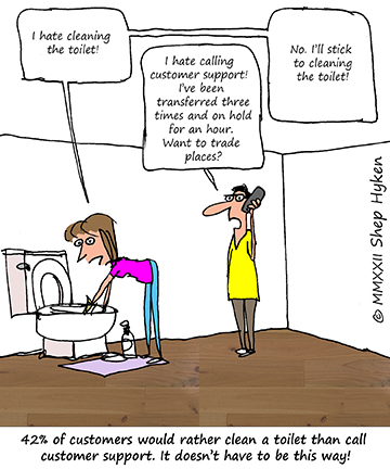 Clean a Toilet or Call Customer Support