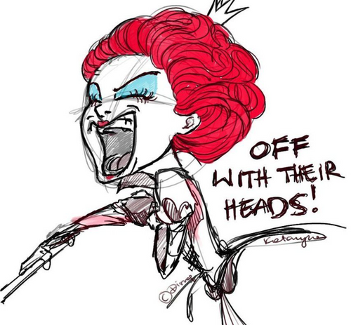 Queen of hearts screaming