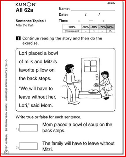 kumon kindergarten worksheets