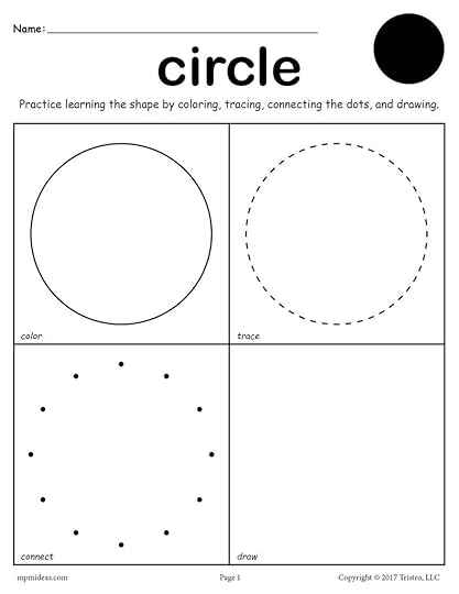 circle worksheet color trace connect draw supplyme