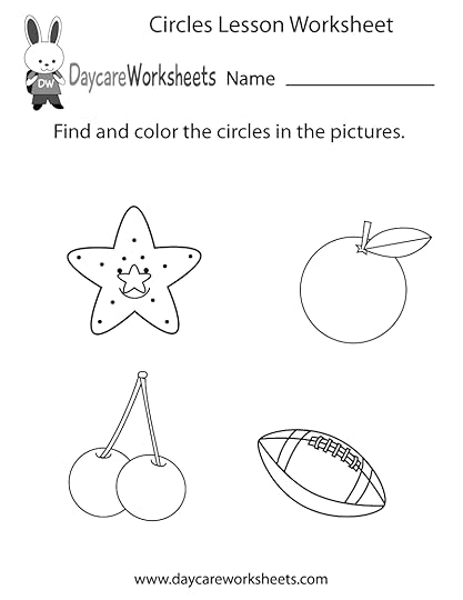 free circles lesson worksheet for preschool