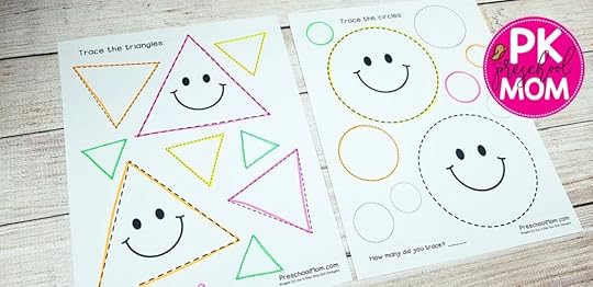 shape tracing worksheets preschool mom