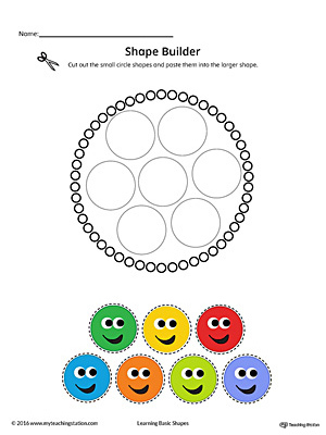 geometric shape builder worksheet circle color myteachingstation com