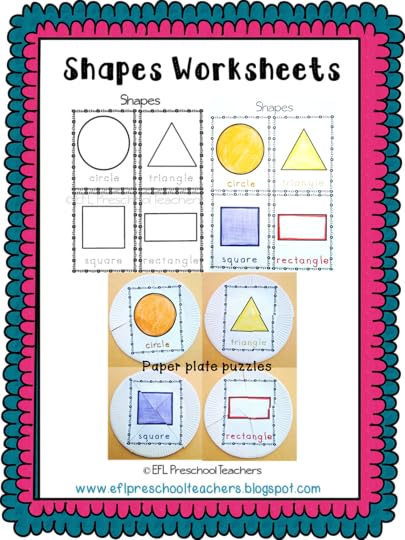 esl efl preschool teachers shape worksheets for preschool ell