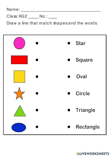 basic shapes worksheet for kindergarten
