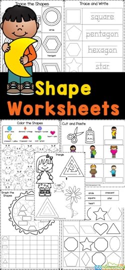 free printable tracing shapes worksheets for kindergarten