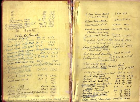 Two of my most cherished possessions are Webster’s Messiah and Elijah scores. The Messiah score had belonged to his father, Edwin Booth, whose name is written in the score, followed by Webster’s own name..