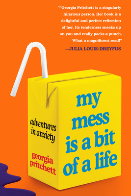 Orange cover with yellow juice box with the title written on it.