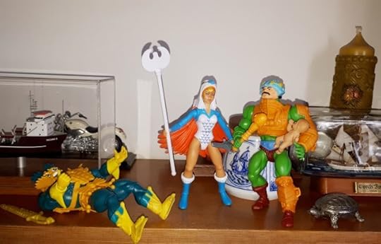 The Sorceress, Duncan and a defeated Mer-Man.