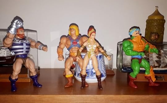 Duncan walks off, Fisto shakes his fist and He-Man and Teela are very confused.