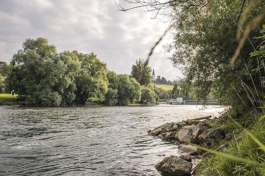 Die Werdinsel in der Limmat am Fusse des Hoenggerberges, Zuerich.